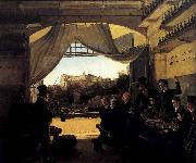 Franz Ludwig Catel Crown Prince Ludwig in the Spanish Wine Tavern in Rome oil painting reproduction